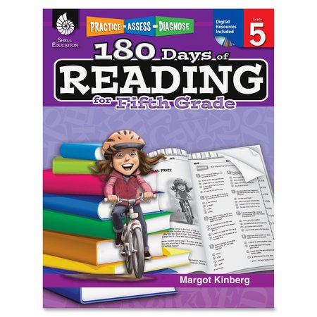 Shell Education 180 Days of Reading Book for Fifth Grade 50926